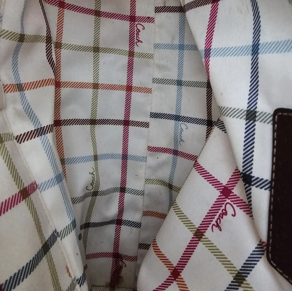 Y2K Coach Heritage Pink Stripe Tote